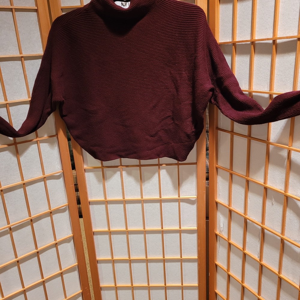 Magaschoni Deep Burgundy Turtleneck Sweater